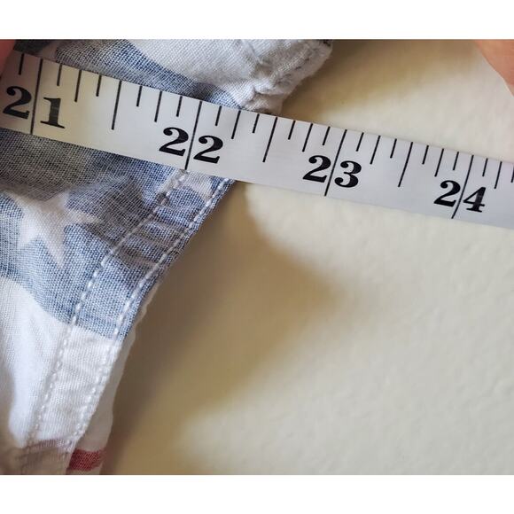 Free Planet Mens L Shirt Button Front American Flag Reverse Print Cotton USA - Picture 13 of 13